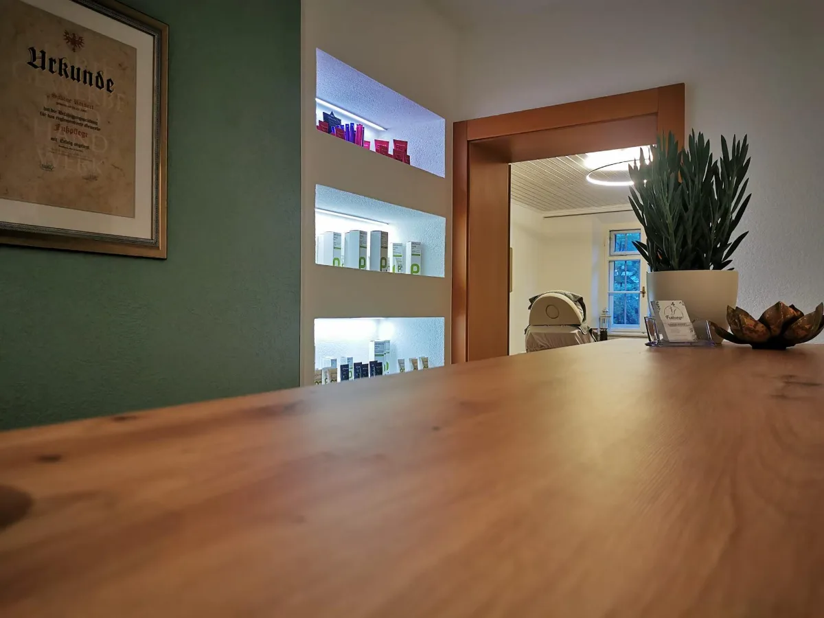 Einblick in die Fusslounge in Fügen